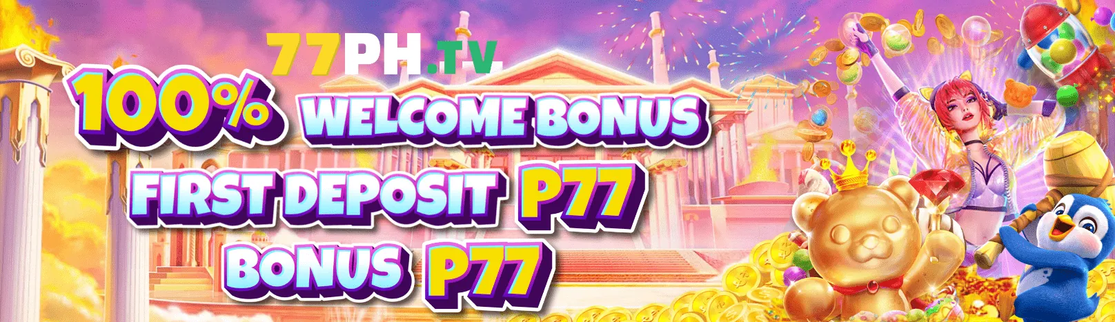 Hình ảnh chính game Nổ Hũ 6FG với biểu tượng jackpot vàng và tiền xu